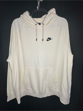Nike Cream/Off White Hoodie with Black swoosh 1X